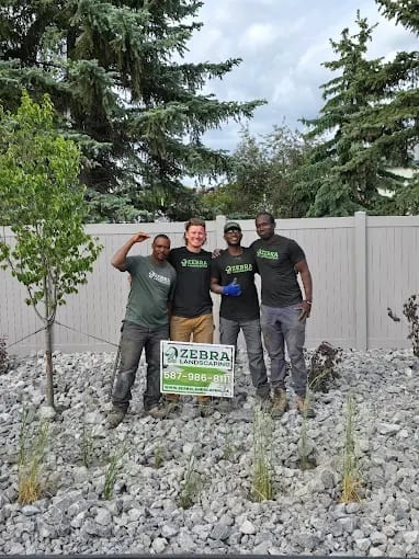 The Zebra Landscaping team on a finished job site